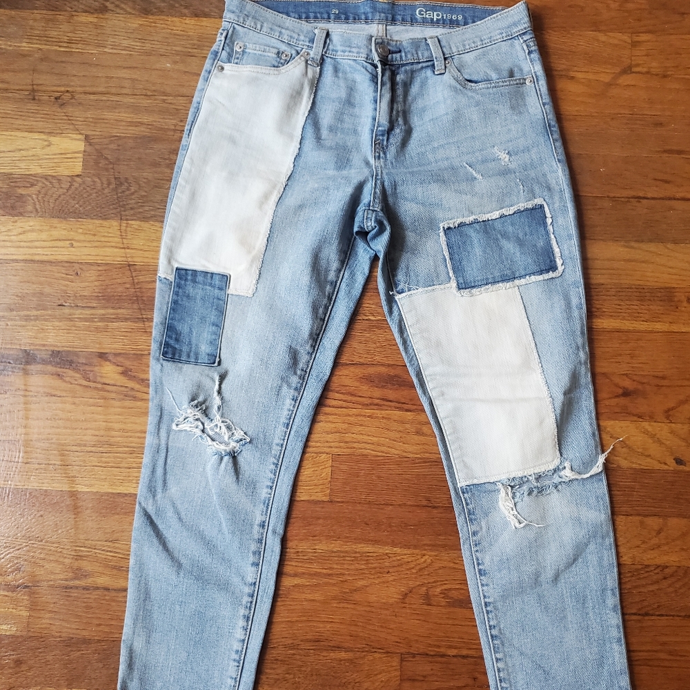 Gap Patchwork Distressed Jeans - image 1